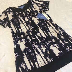 Simply Vera-Vera Wang Navy/Cream X Small Top